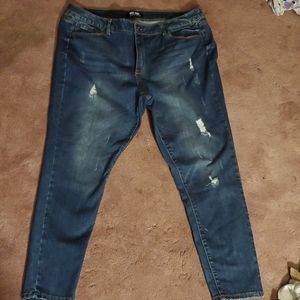 Dark denim stretch jeans
